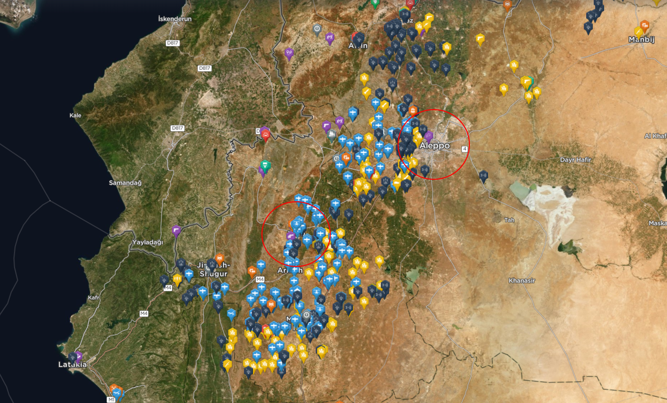 Image shows significant incidents amidst COVID-19 in Syrian in 2020 to date.